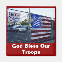 God Bless Our Troops Magnet