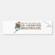 God Created Backpacking Bumper Stickers