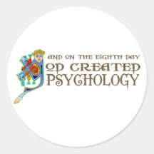 God Created Psychology Round Sticker