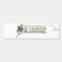 God Created Swimming Bumper Sticker