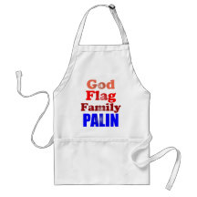 God Flag Family Palin Aprons
