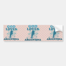 God Loves Argentina Bumper Stickers
