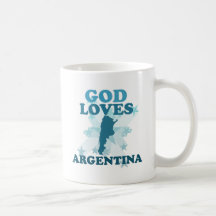 God Loves Argentina Coffee Mugs