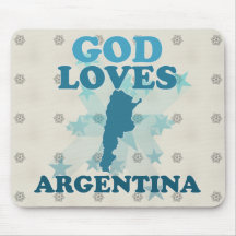 God Loves Argentina Mousemats