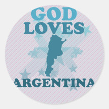 God Loves Argentina Sticker