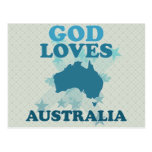 God Loves Australia Postcard