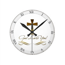 God Loves You Wall Clock