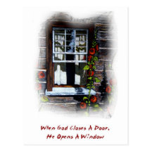 GOD OPENS A WINDOW POST CARDS