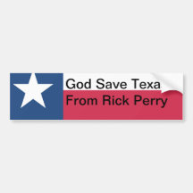 God Save Texas Bumper Sticker