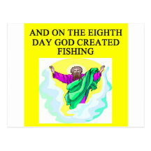 godcreated fishing postcard