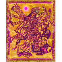Goddess Durga Photo Sculpture