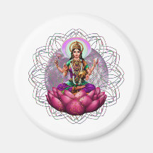 Goddess Lakshmi mandala Fridge Magnet