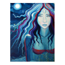 Goddess Postcard - "Electric Moon"
