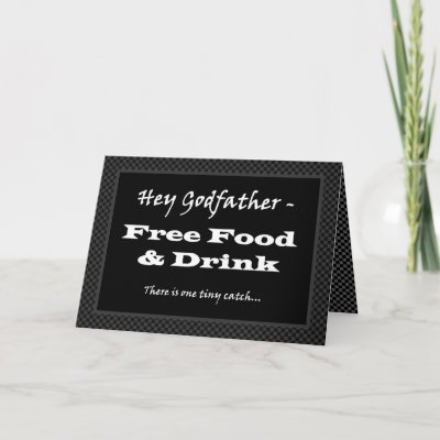 Funny Wedding Invitation Cards on Godfather Funny Wedding Invitation Free Food Drink Greeting Cards By