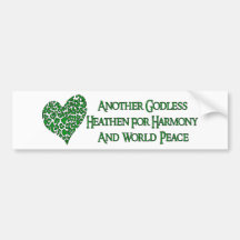 Godless For World Peace Bumper Stickers