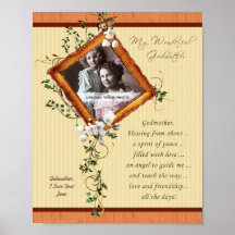 Godmother 8x10 Lily Frame Personalised Print