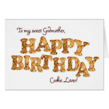 Godmother, a Birthday card for a cookie lover