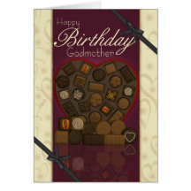 Godmother Birthday Card - Chocolates