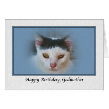 Godmother's Birthday Card with Cat