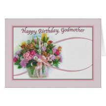 Godmother's Birthday Card with Floral Bouquet