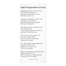 God's Forgiveness and Grace Prayer Card Personalised Rack Card