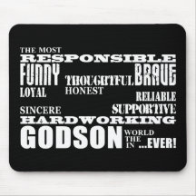 Godsons Baptism Christening Birthdays : Qualities Mousepad