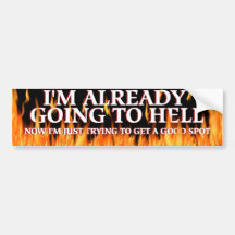 Going to Hell Bumper Sticker
