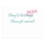 Going to the Beach, Gonna get married postcard