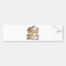 going to the chapel bride and groom bears bumper sticker