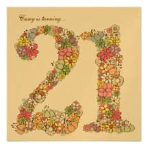 Gold 21st Girls Birthday Party Custom Invitation
