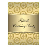 Gold 50th Birthday Party Personalized Invitation