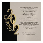 Gold and Black 2012 Photo Graduation Invitation