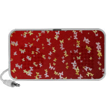 Gold and pink butterfly notebook speakers