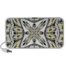 Gold and Silver Abstract Doodle Mini Speaker