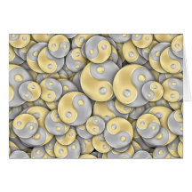Gold and Silver Yin and Yang Cards