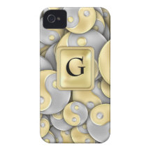 Gold and Silver Yin and Yang iPhone 4 Covers