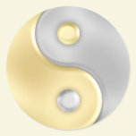 Gold and Silver Yin and Yang stickers