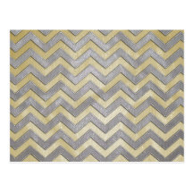 Gold and Silver Zig Zags Post Cards