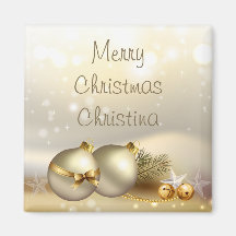 Gold Balls, Bells and Stars Magnets