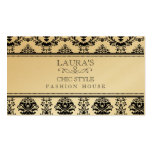 GOLD Baroque Elegant Chic Stylish Fashion Business Business Card Template