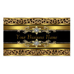 Gold Black Leopard Business Cards
