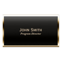 Gold Border Program Director Business Card