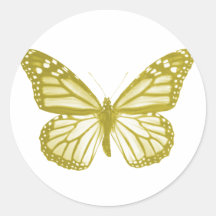 Gold Butterfly Sticker