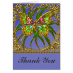 Gold Butterfly Wedding Thank You Card