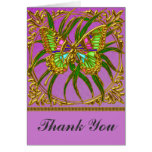 Gold Butterfly Wedding Thank You Card