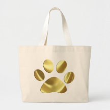 Gold Cat Paw Print Bag