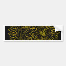 Gold Celtic Emblem Bumper Stickers
