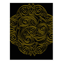 Gold Celtic Emblem Postcards