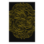 Gold Celtic Emblem Stationery Paper