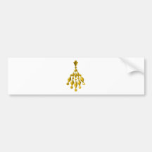 Gold chandelier bumper sticker